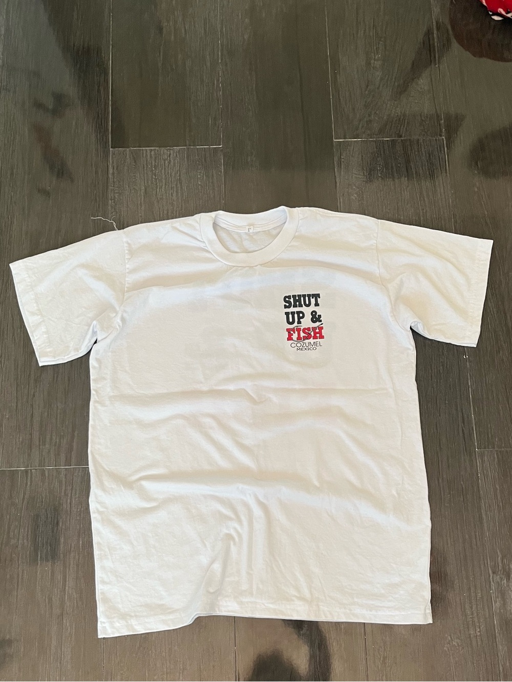 Shut Up & Fish Cozumel Graphic Tee - White